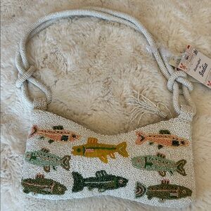 Beaded Fish Design Handbag